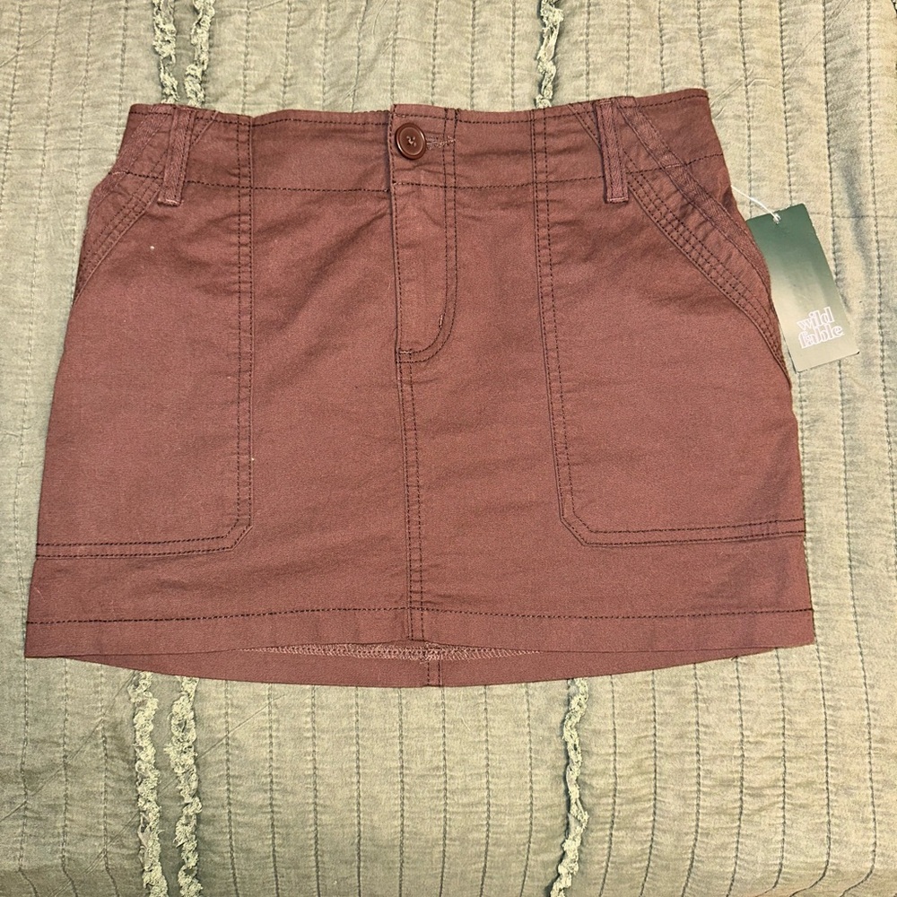 Brown Cargo skirt